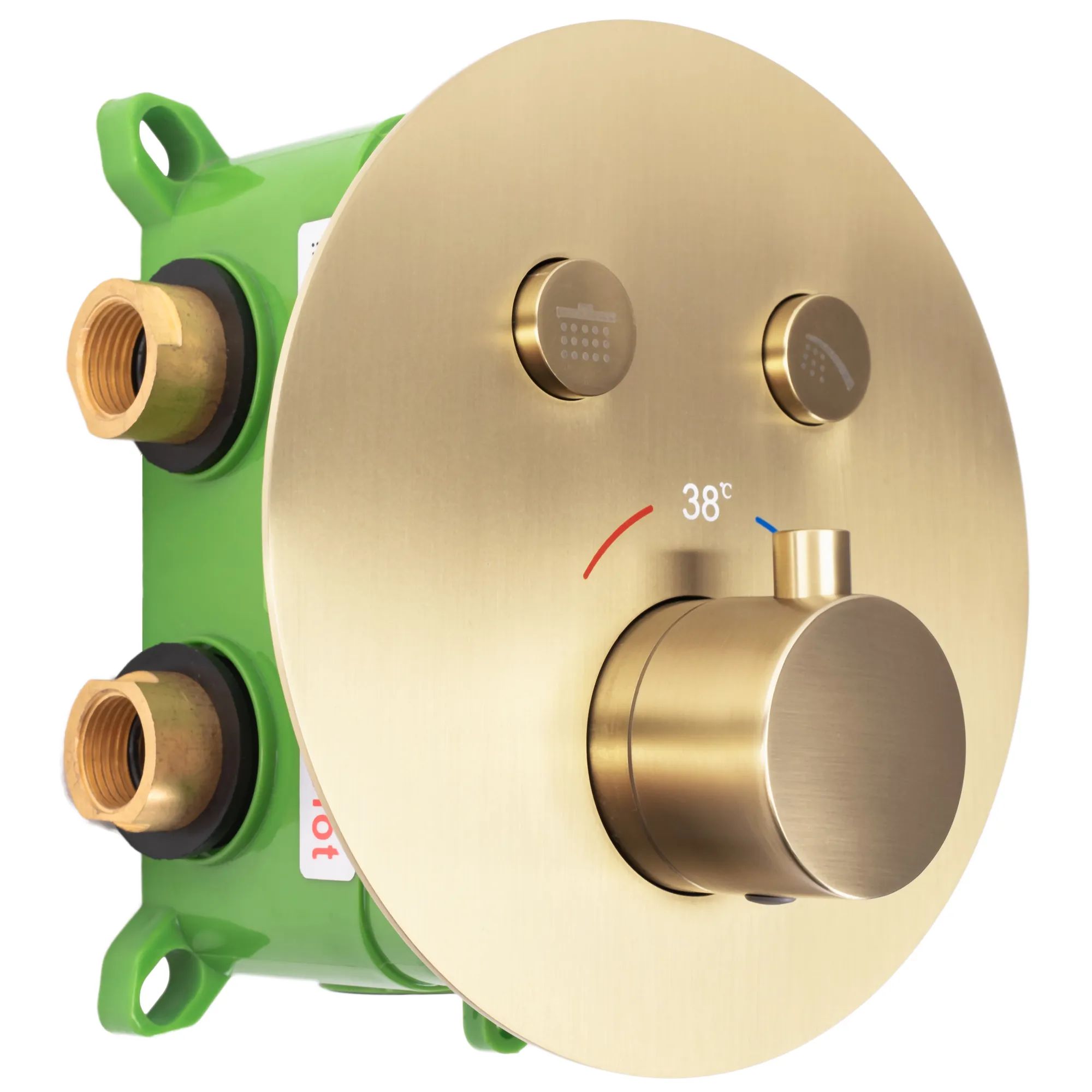 Душевая система Rea Lungo Miler Termostat Brush Gold, REA-P6716