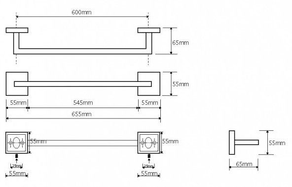 Полотенцедержатель 60 см Bemeta Beta, 132204042