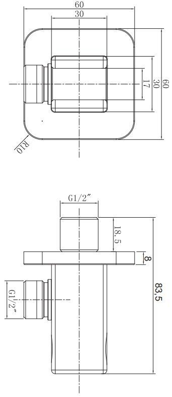 Угловое соединение Omnires, 8815CR