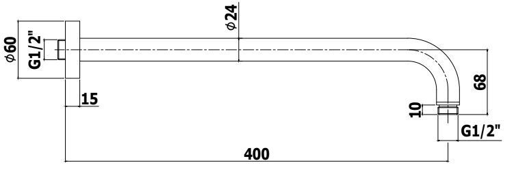 Кронштейн Paffoni Light нержавеющая сталь, ZSOF034ST