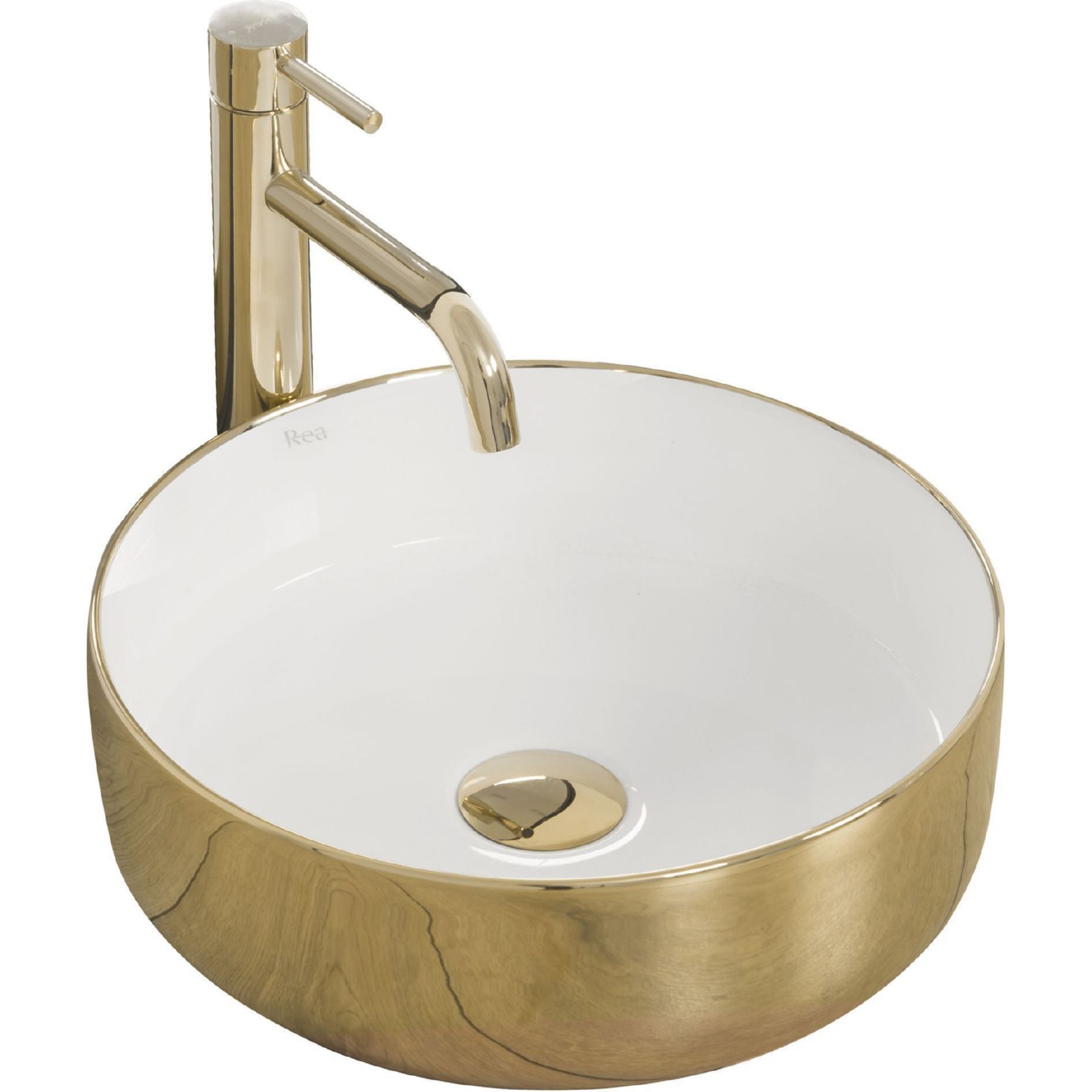 Умывальник Rea Sami Gold White 36x36, REA-U1801