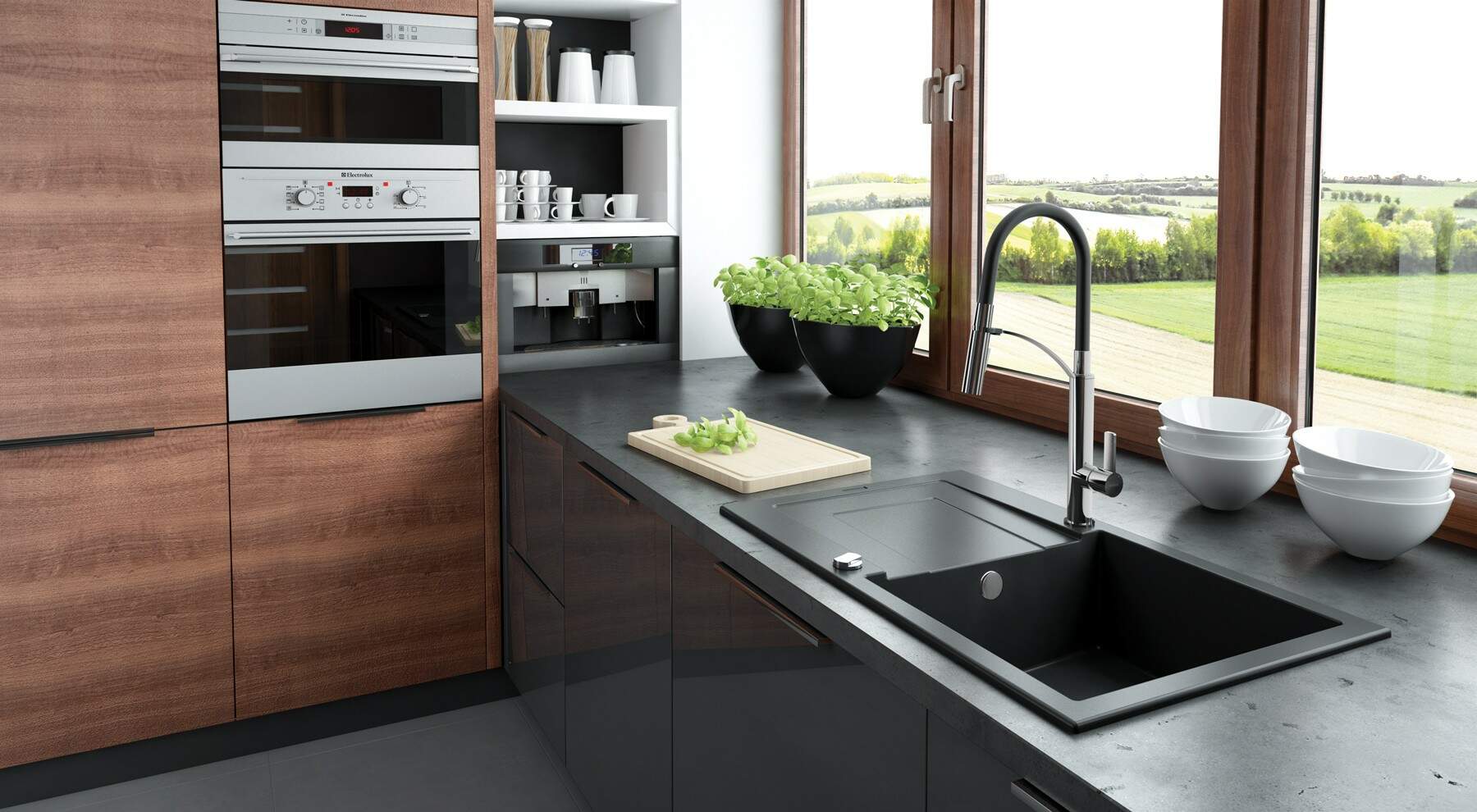 Смеситель для мойки с выдвижным изливом Deante Gerbera, BGB_B720