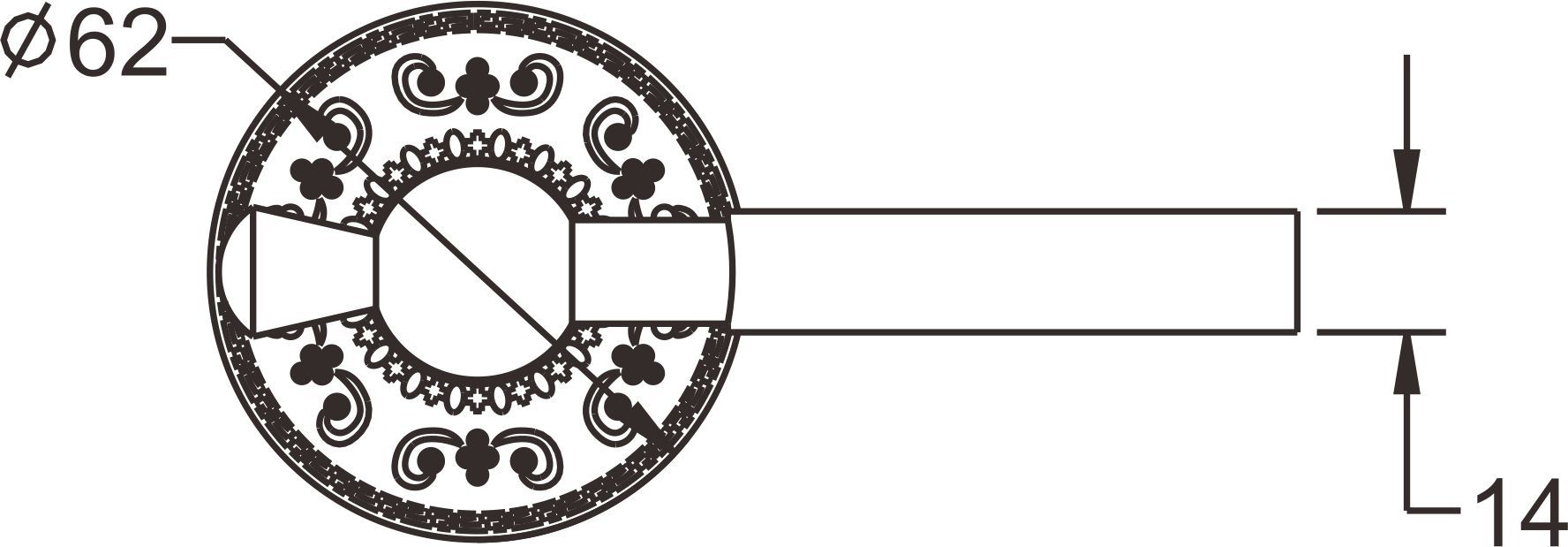 Ерш для унитаза Rose, RG1000Q