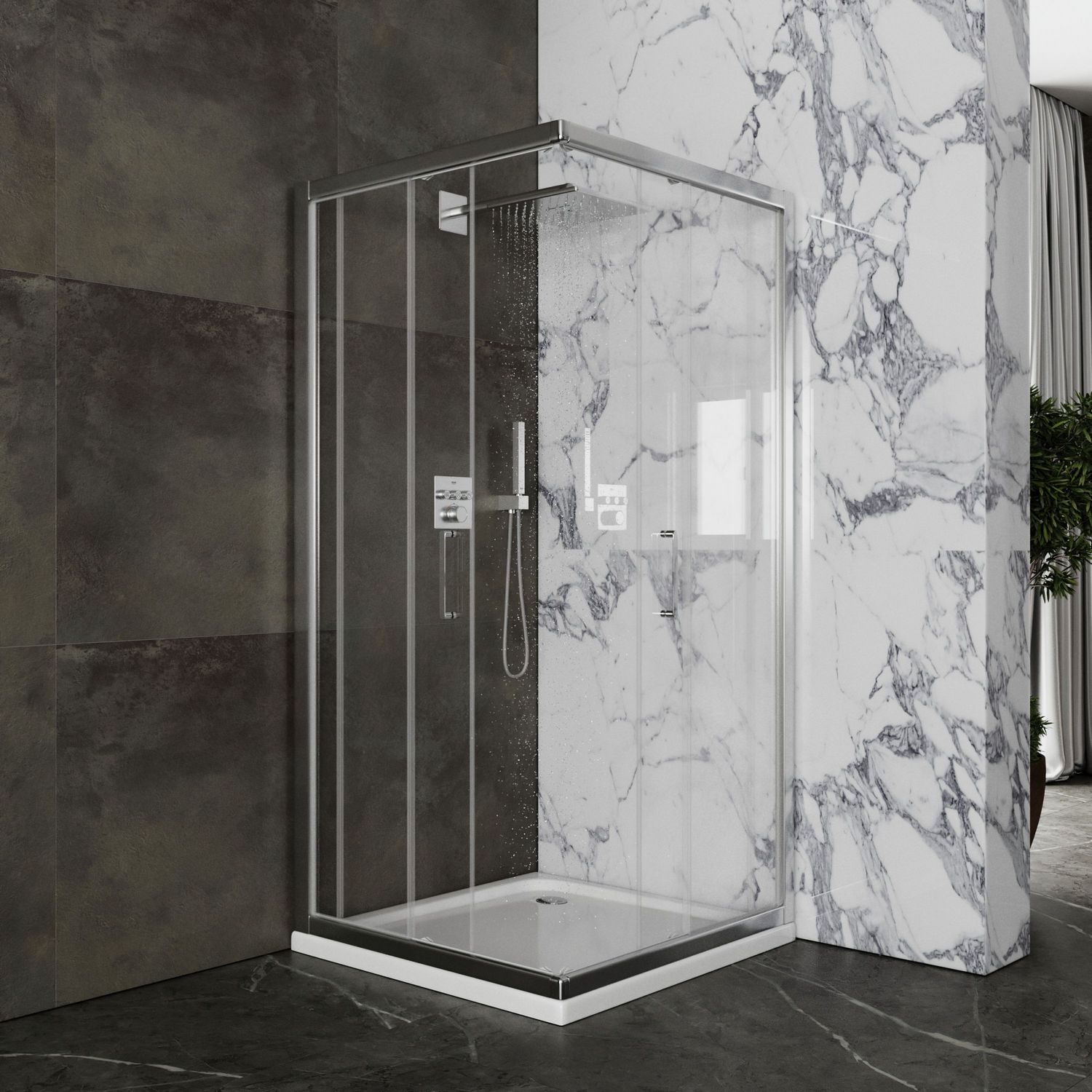 Душевой уголок Roxen Caspia 90x90, 55060-90