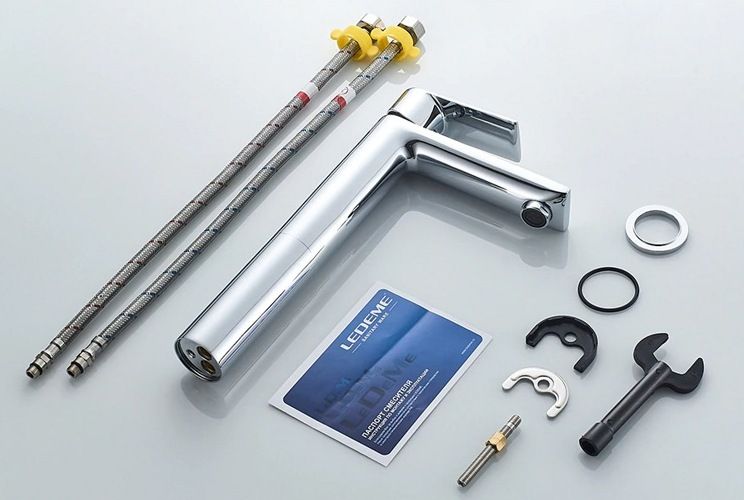 Смеситель для умывальника высокий Ledeme L1055-22