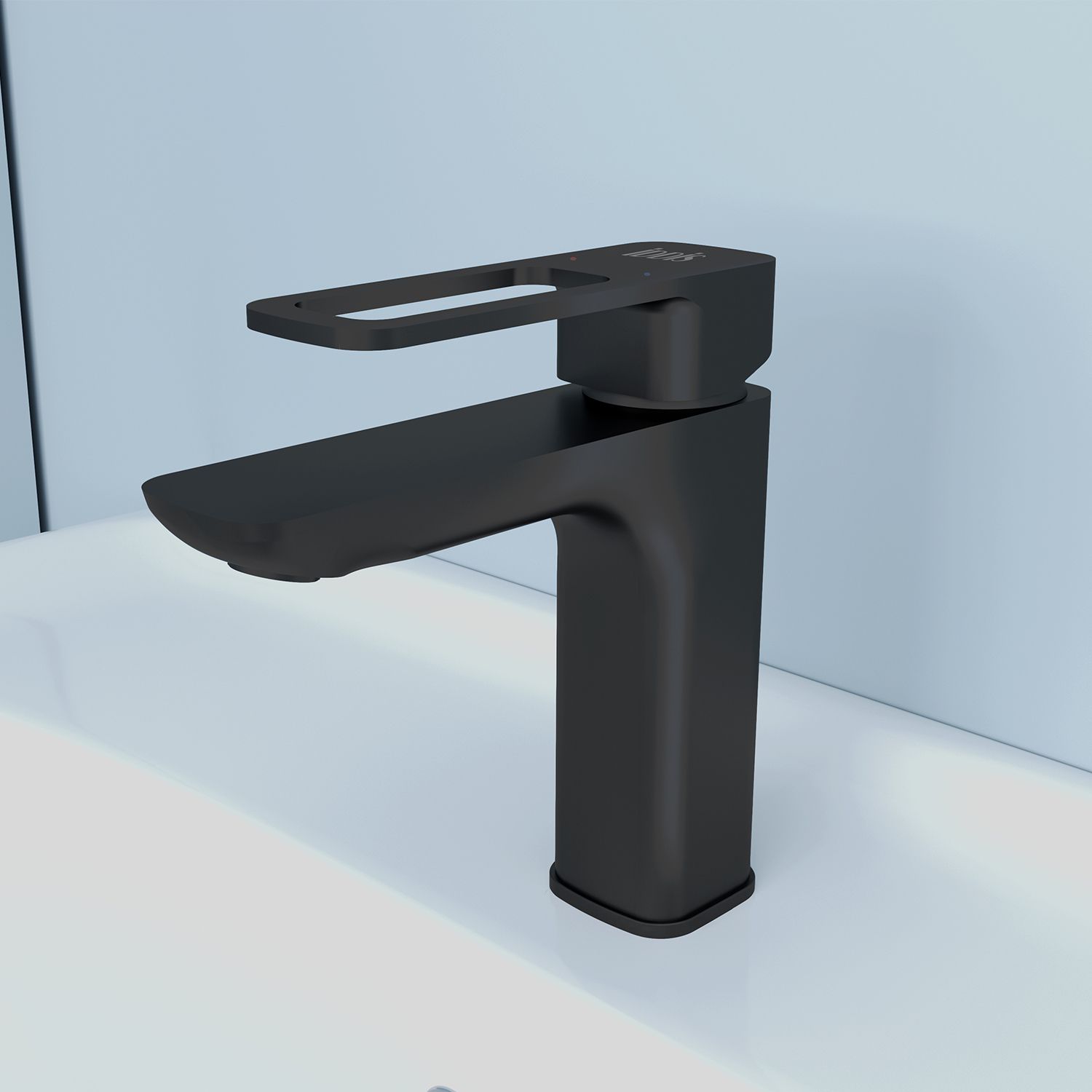 Смеситель для умывальника, черный, Iddis Slide, SLIBL00i01