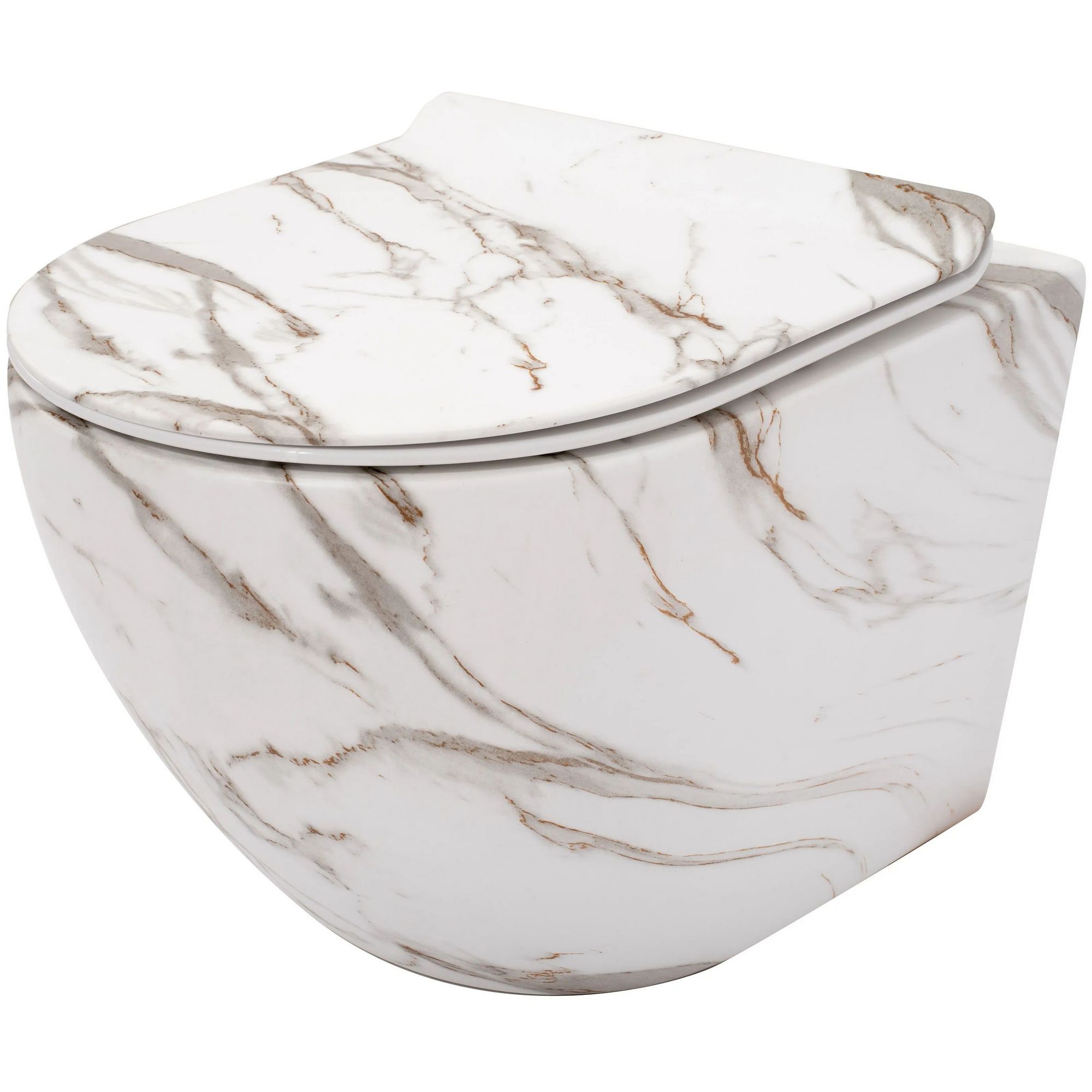 Унитаз подвесной Rea Carlos Duroplast Slim Lava Matt, REA-C8004