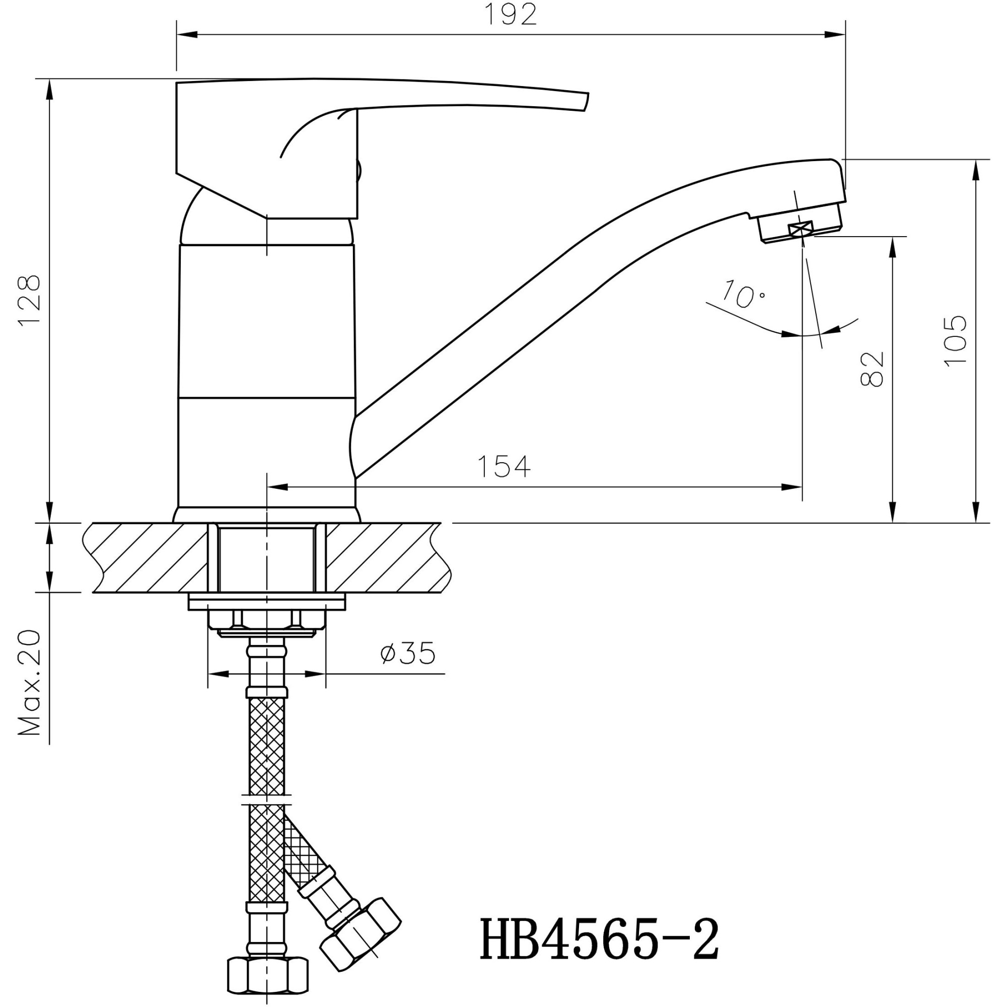 Смеситель для раковины Haiba HB4563