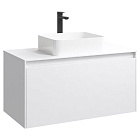 Корпус тумбы с умывальником Aqwella 5 Stars Mobi 100, цвет белый