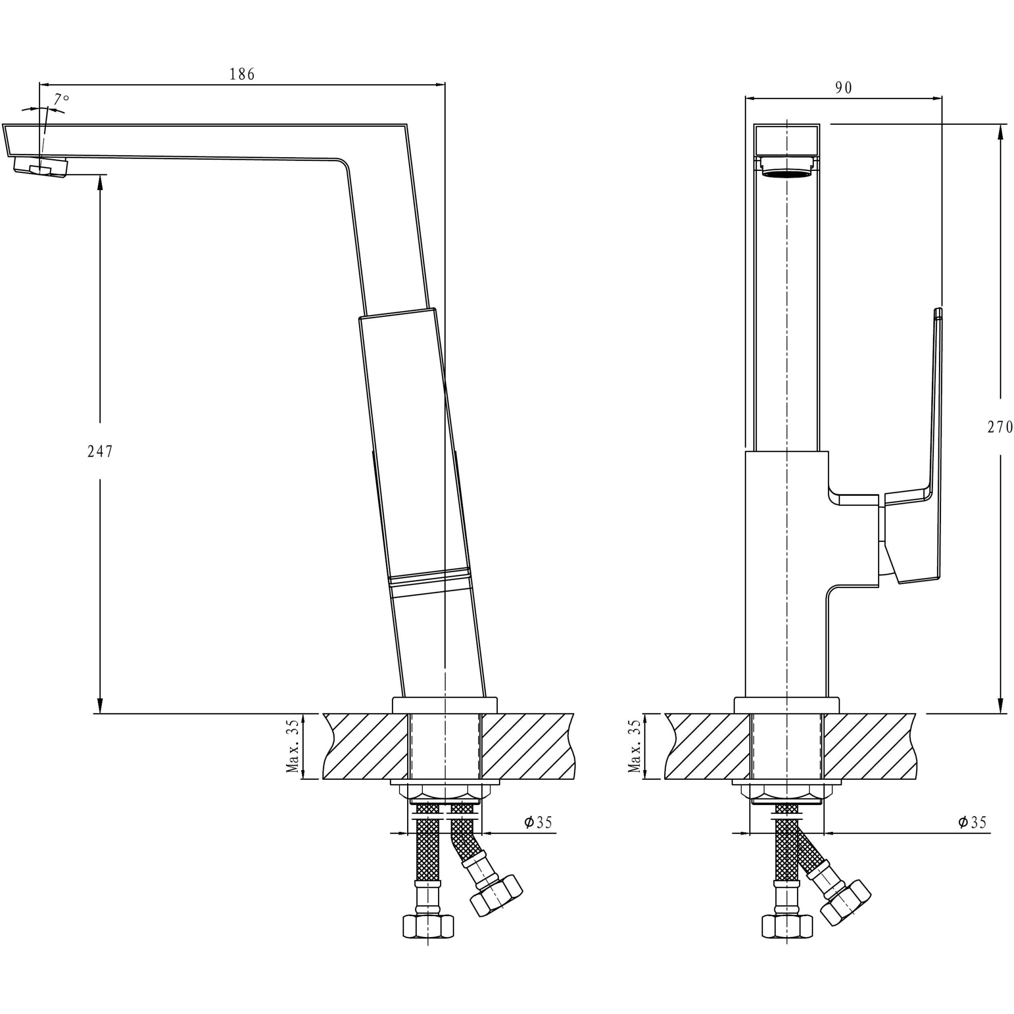 Смеситель для кухни Haiba HB70191