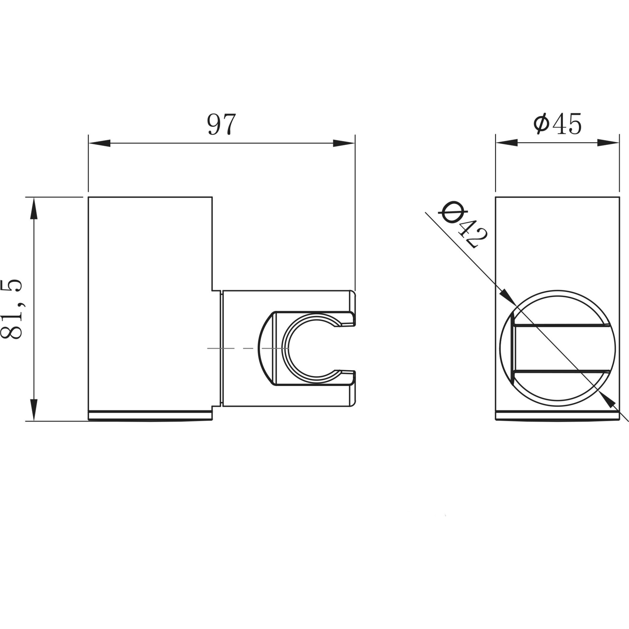 Крепление настенное поворотное для лейки Lemark, LM8081C