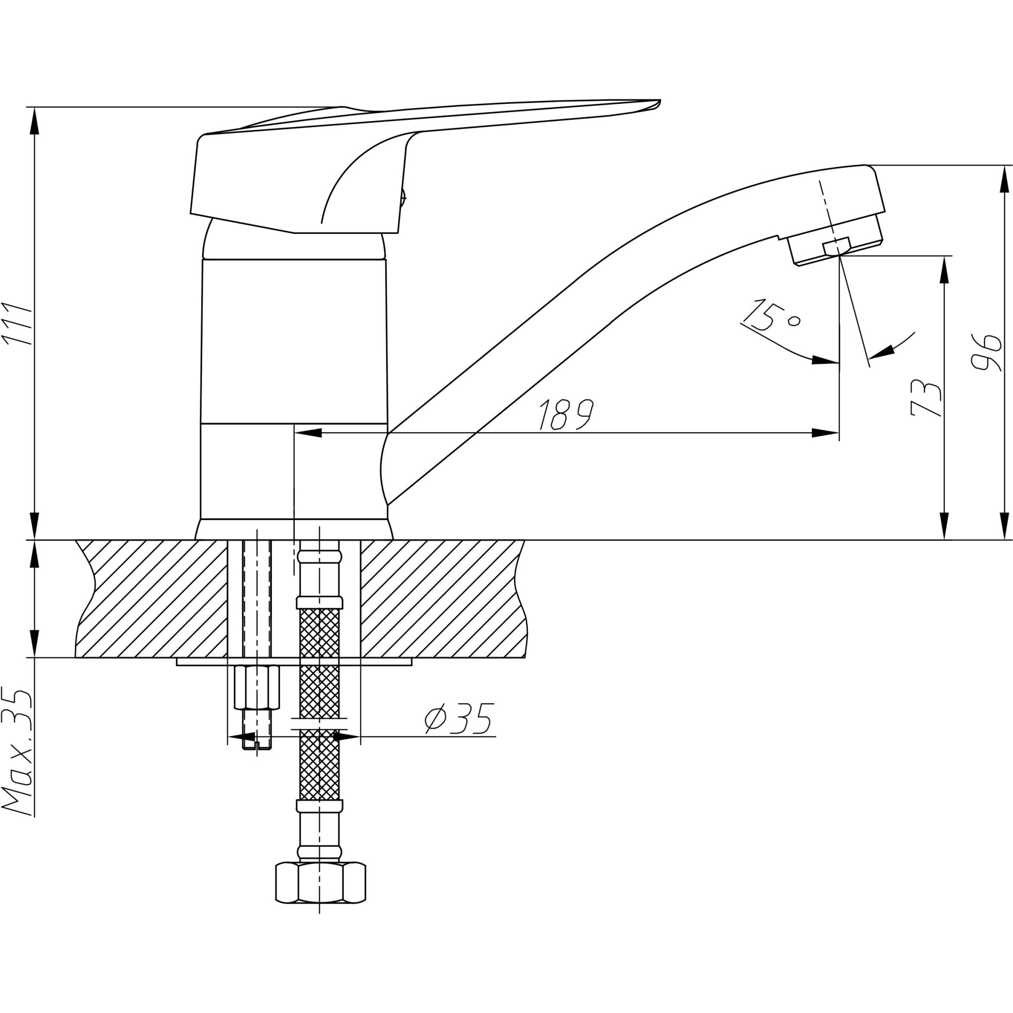 Смеситель для раковины Haiba HB4503