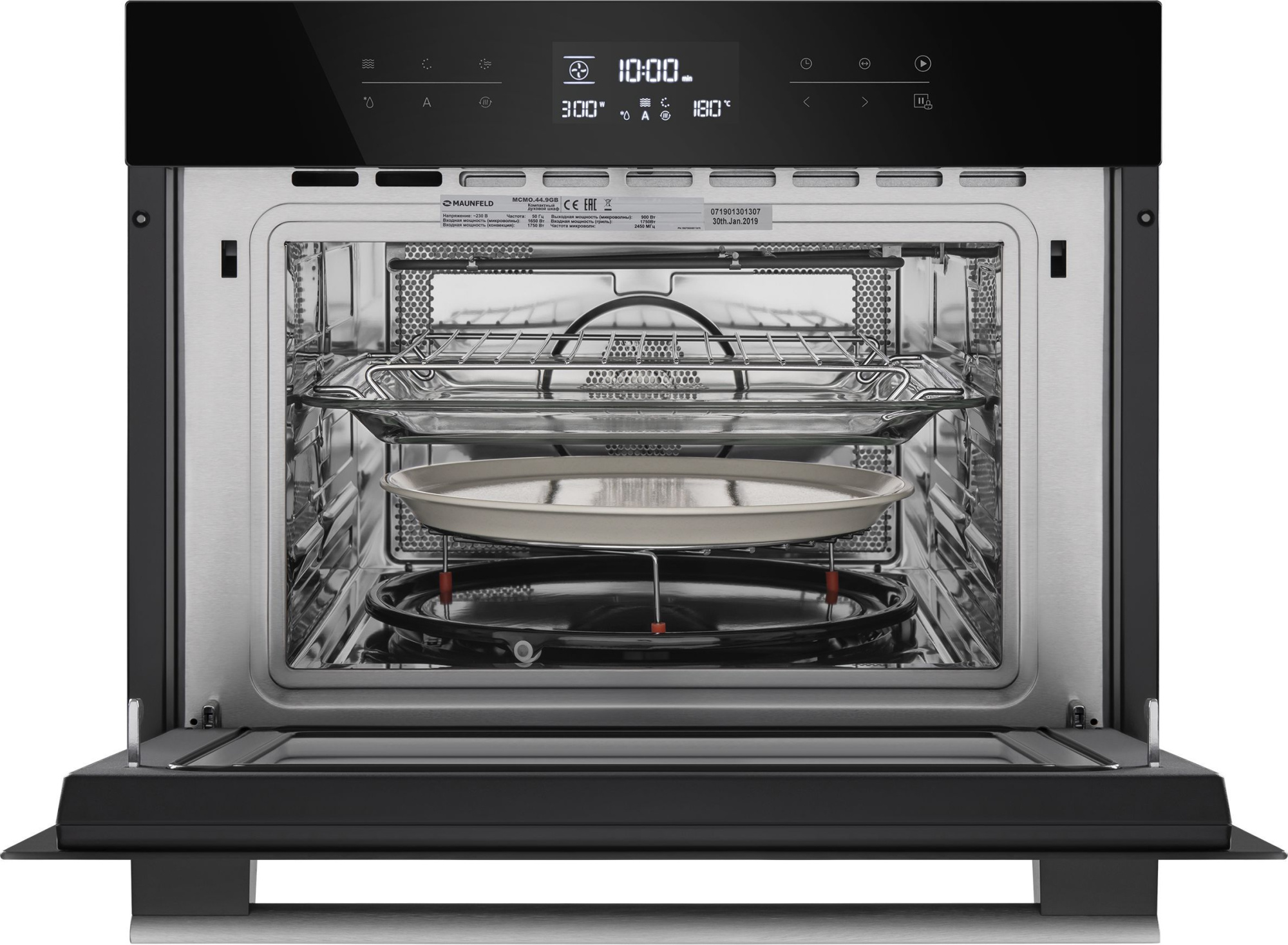 Шкаф духовой электрический с функцией СВЧ Maunfeld, MCMO.44.9GB