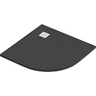 Мраморный душевой поддон Good Door Essentia R черный 90x90, ЛП00181