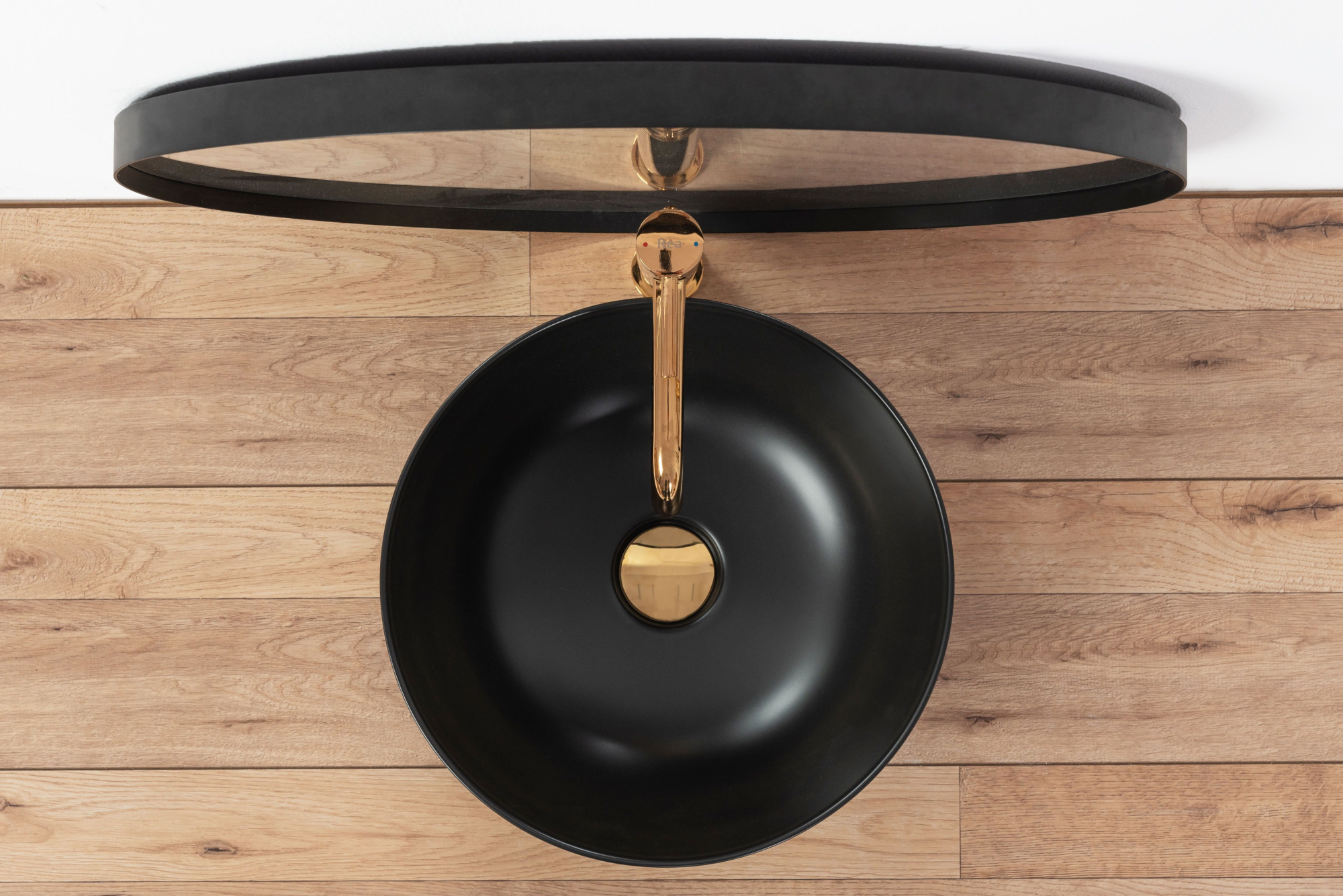 Умывальник Rea Stella Black Mat 36x36, REA-U1890