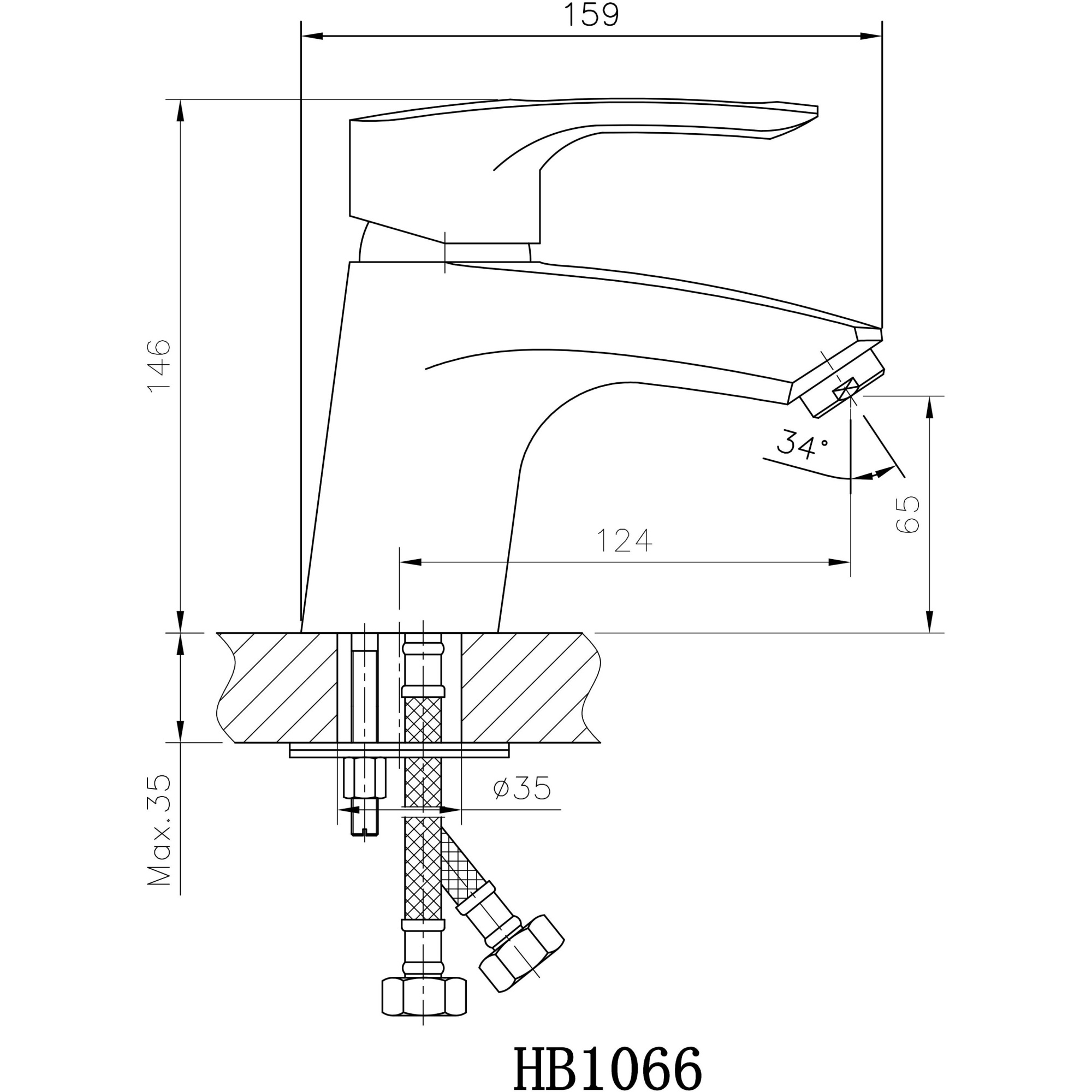 Смеситель для раковины Haiba HB1066