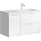 Тумба с умывальником подвесная Aqwella 5 Stars Accent 90 белый правая