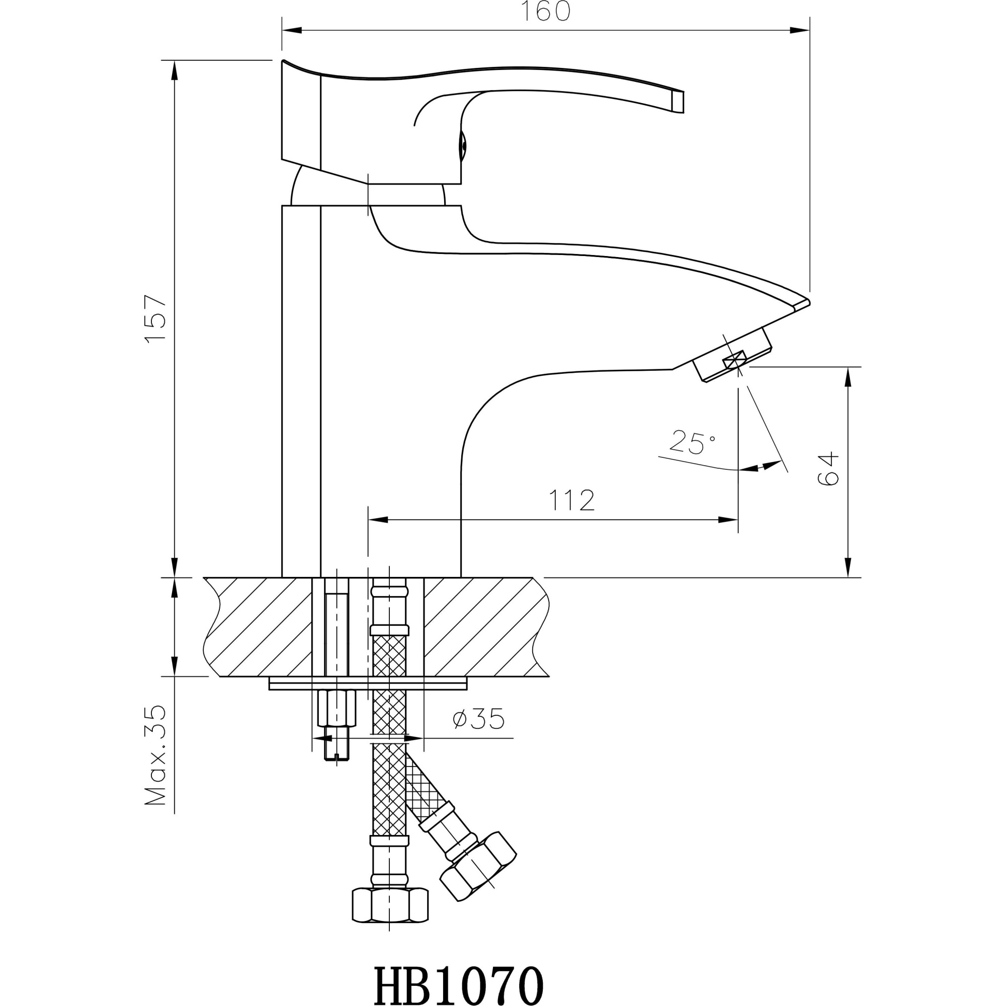 Смеситель для раковины Haiba HB1070
