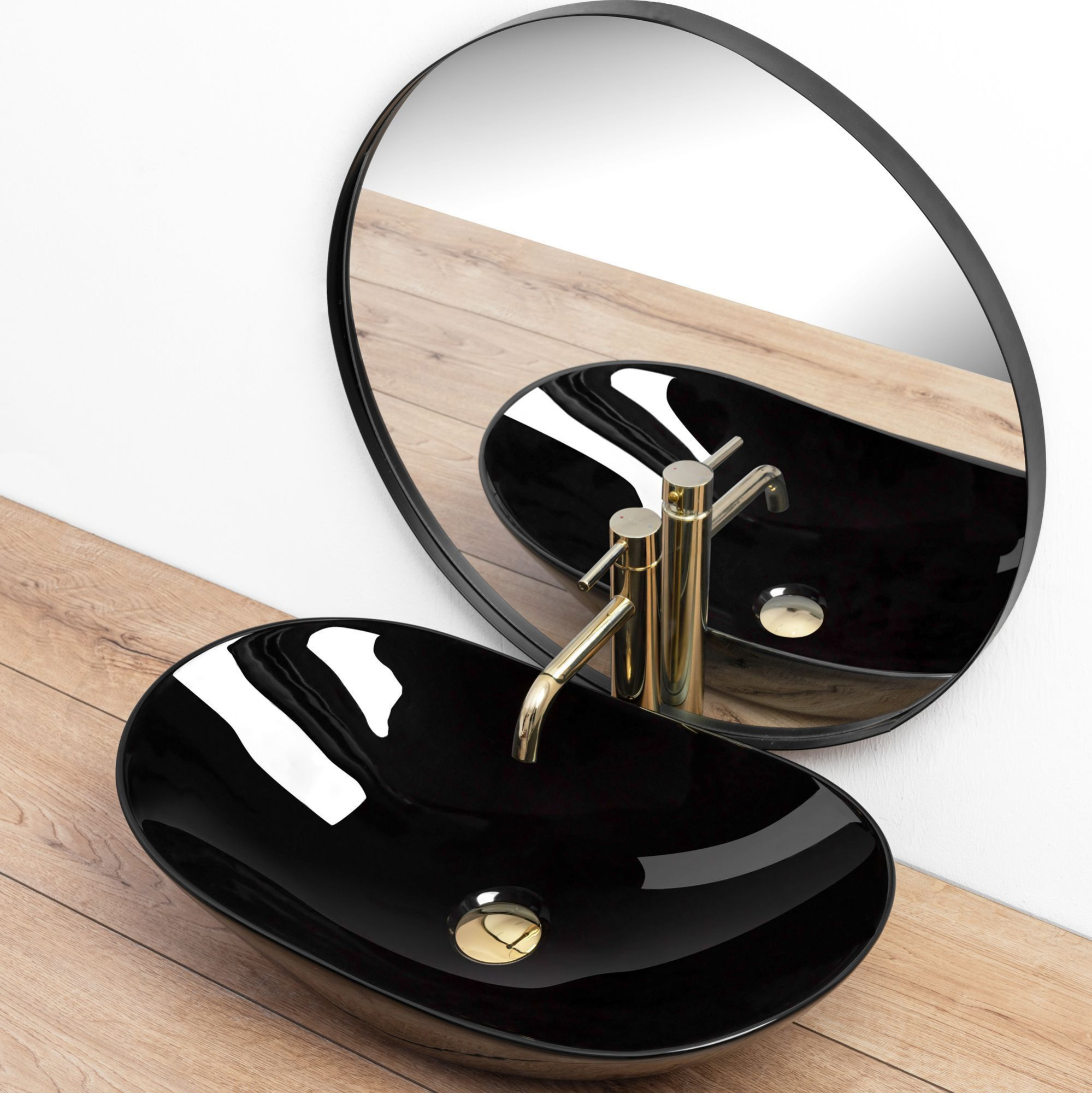 Умывальник Rea Royal Black 62.5x35.5, REA-U0445