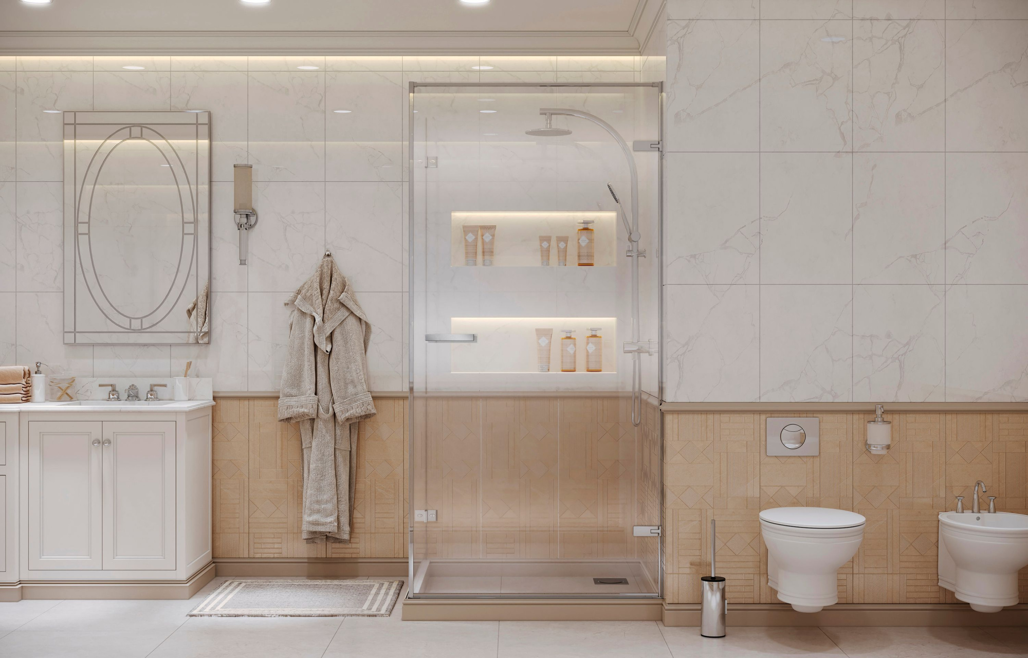 Квадратное душевое ограждение Ambassadro Amber 10011102R