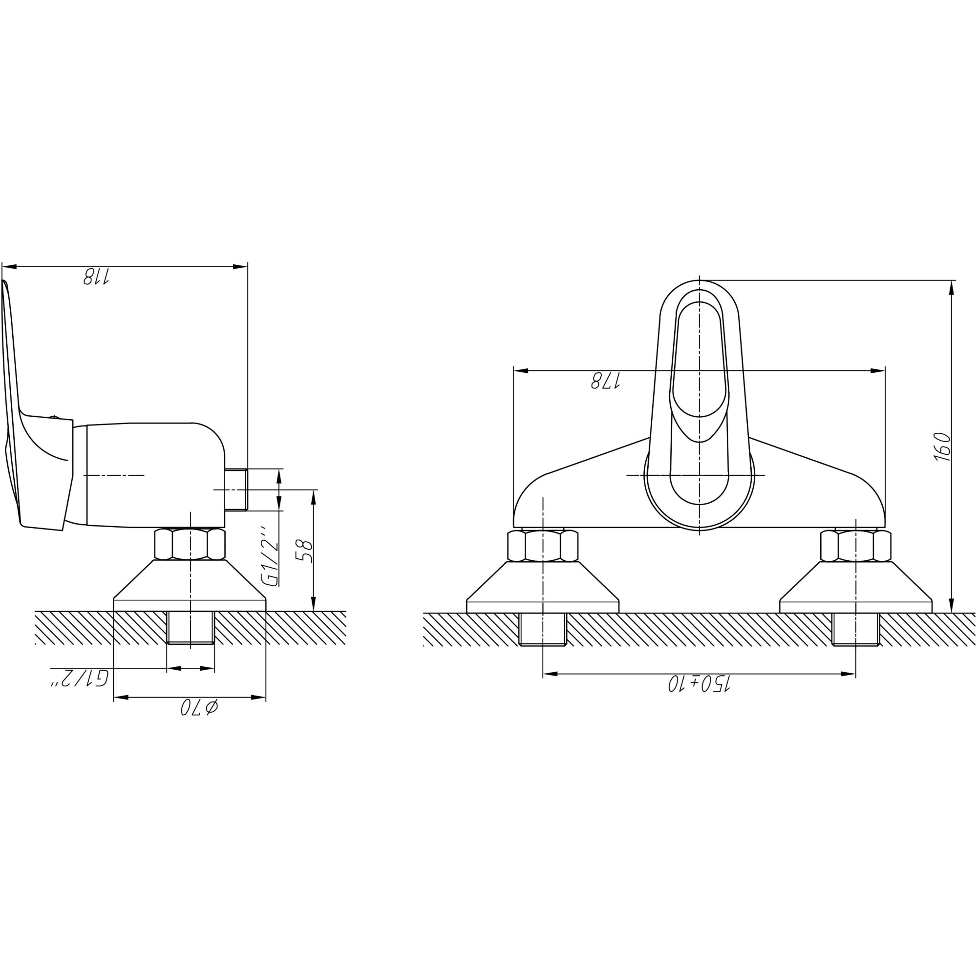 Смеситель для душа Haiba HB2004