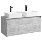 Корпус тумбы с умывальником Aqwella 5 Stars Mobi 120, цвет бетон светлый