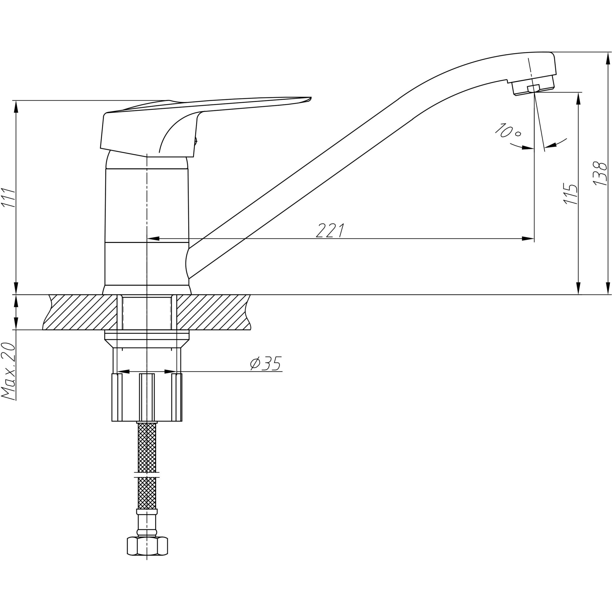 Смеситель для кухни Haiba HB4903