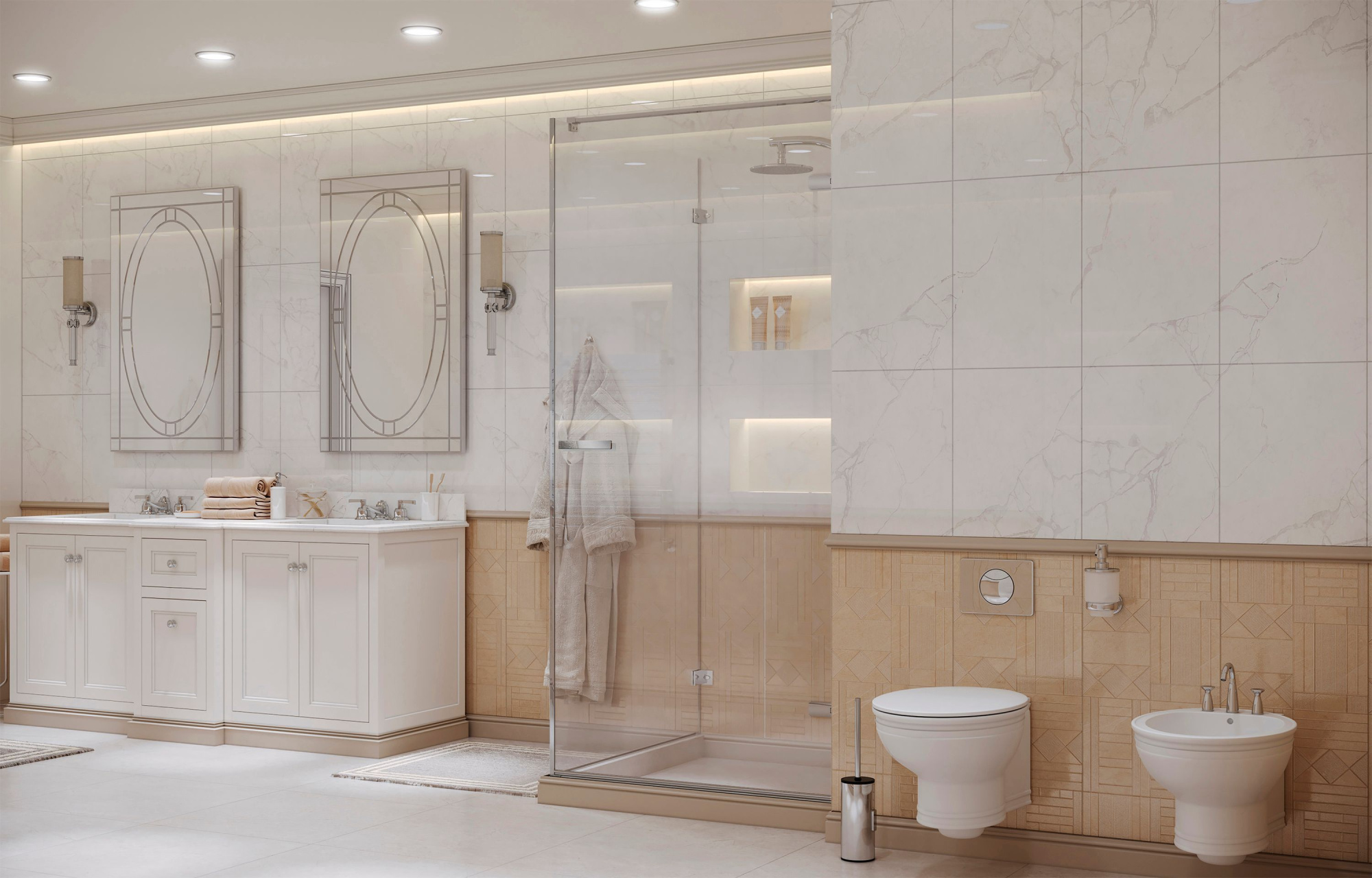 Квадратное душевое ограждение Ambassadro Amber 10011102R