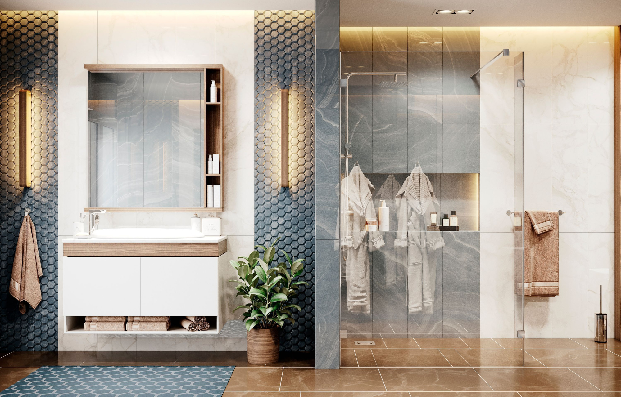 Душевое ограждение с неподвижной частью Ambassador Walk-in