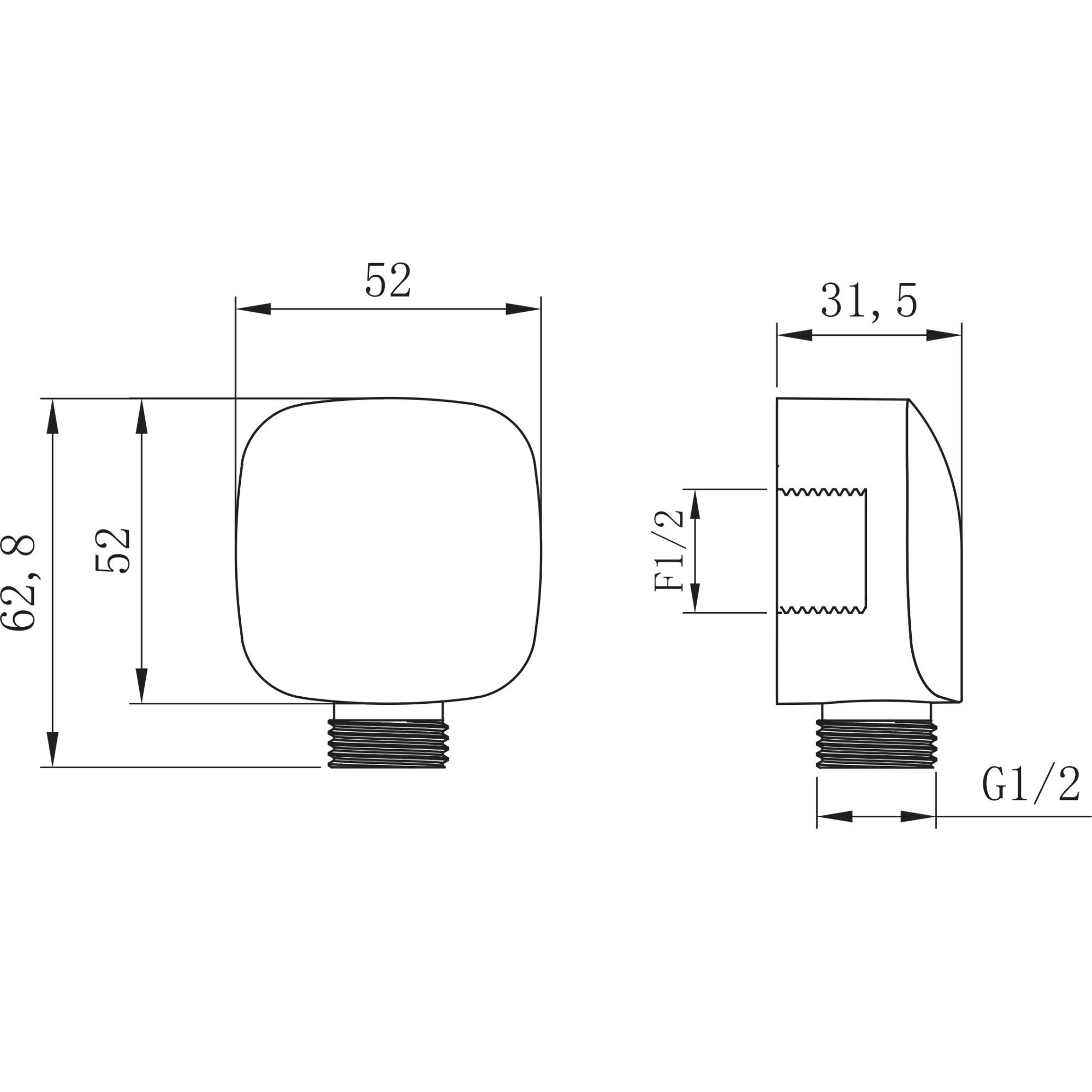 Подключение для душевого шланга Lemark, LM8085C