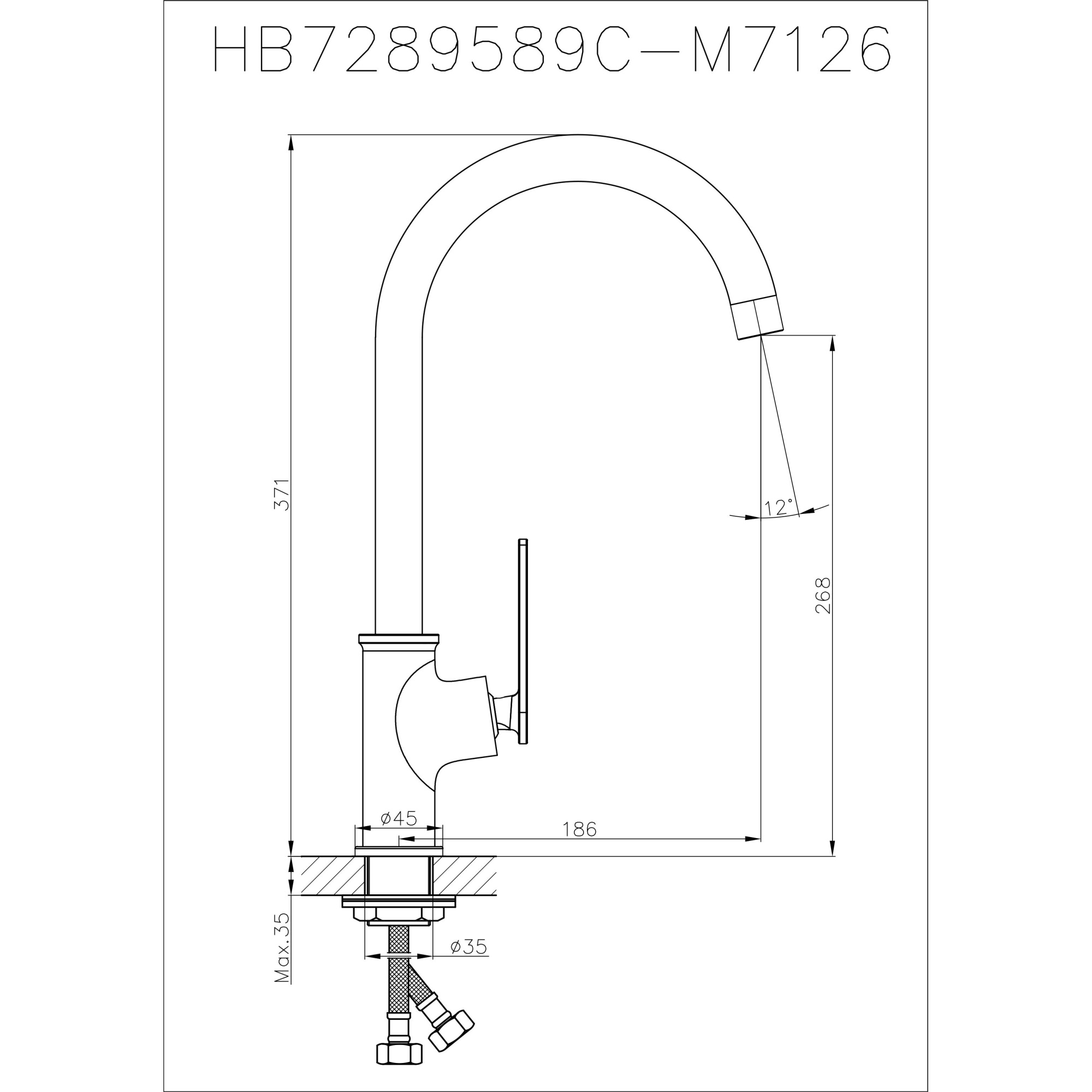 Смеситель для кухни Haiba HB70589