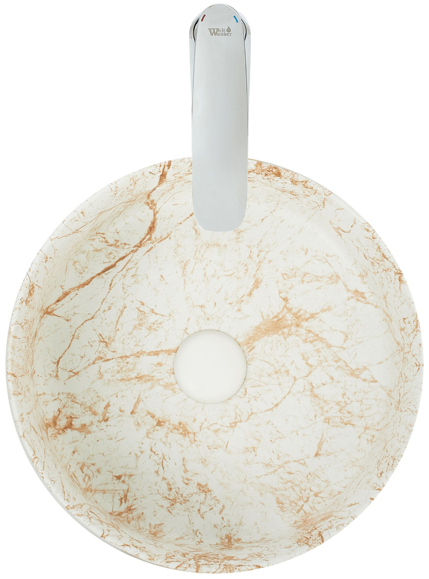 Раковина накладная WeltWasser ELBACH 3134 M829 35.5x35.5