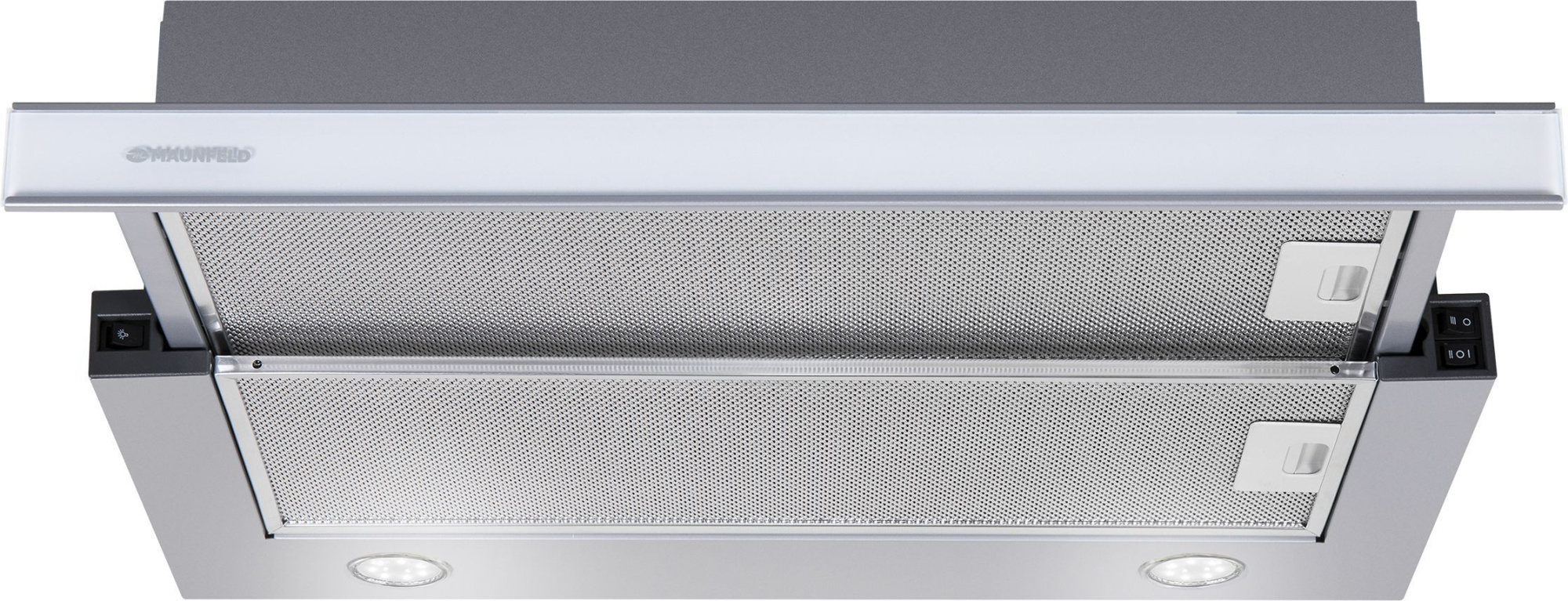 Кухонная вытяжка Maunfeld VS Slide 60 металлик/белое стекло
