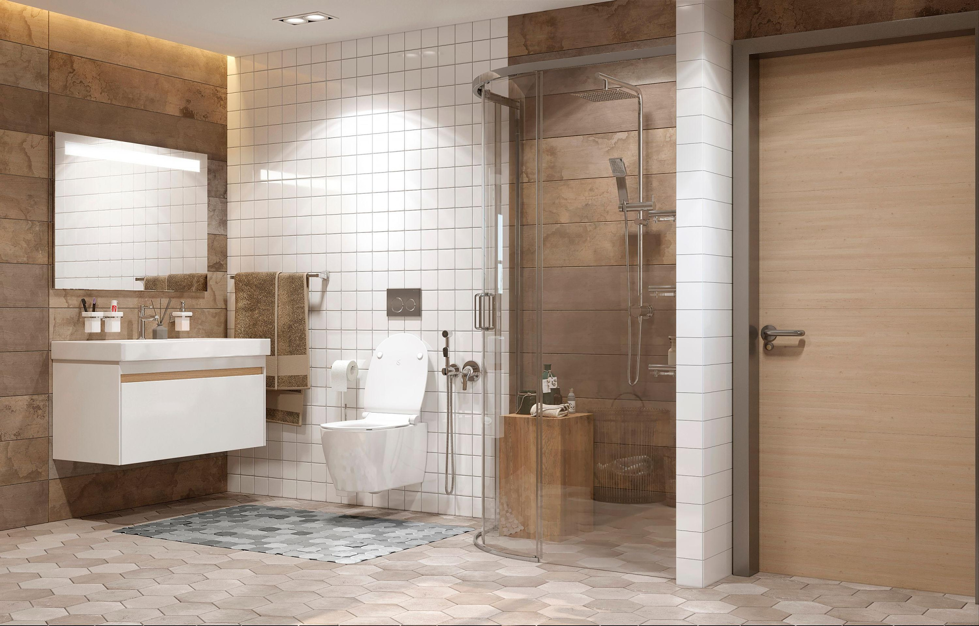 Полукруглое душевое ограждение Ambassadro Queen 11011103R