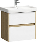 Тумба с умывальником подвесная Aqwella City 60 дуб балтийский