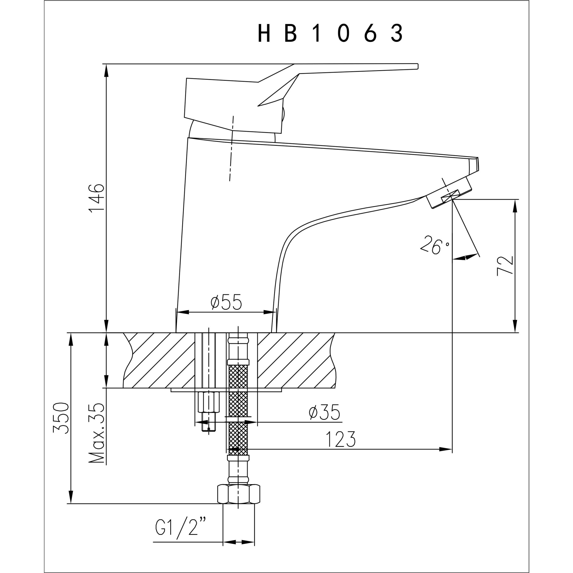 Смеситель для раковины Haiba HB1063