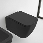 Унитаз подвесной безободковый черный матовый Scarabeo Teorema 2.0, 5126CL49
