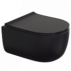 Унитаз подвесной Berges Ego Black Rimless с тонким сиденьем, 082125