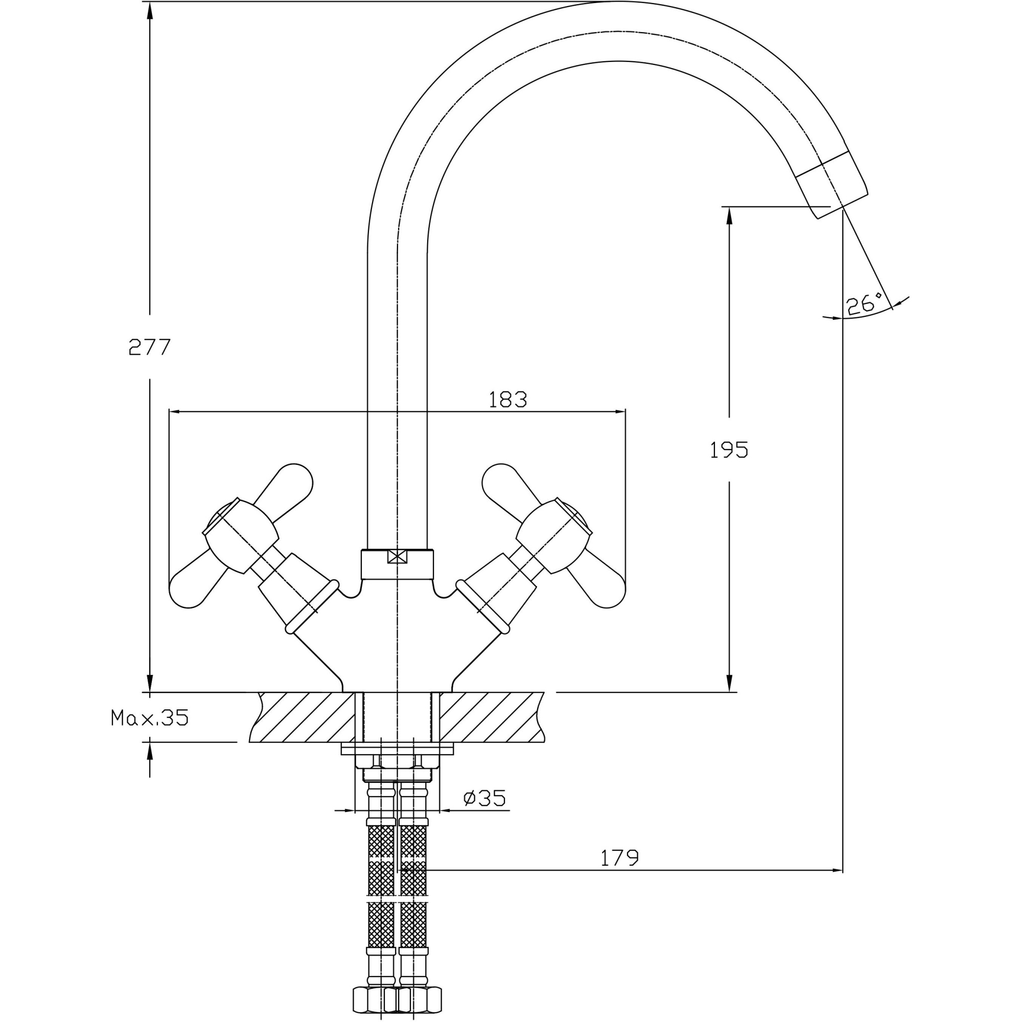 Смеситель для раковины Haiba HB4524