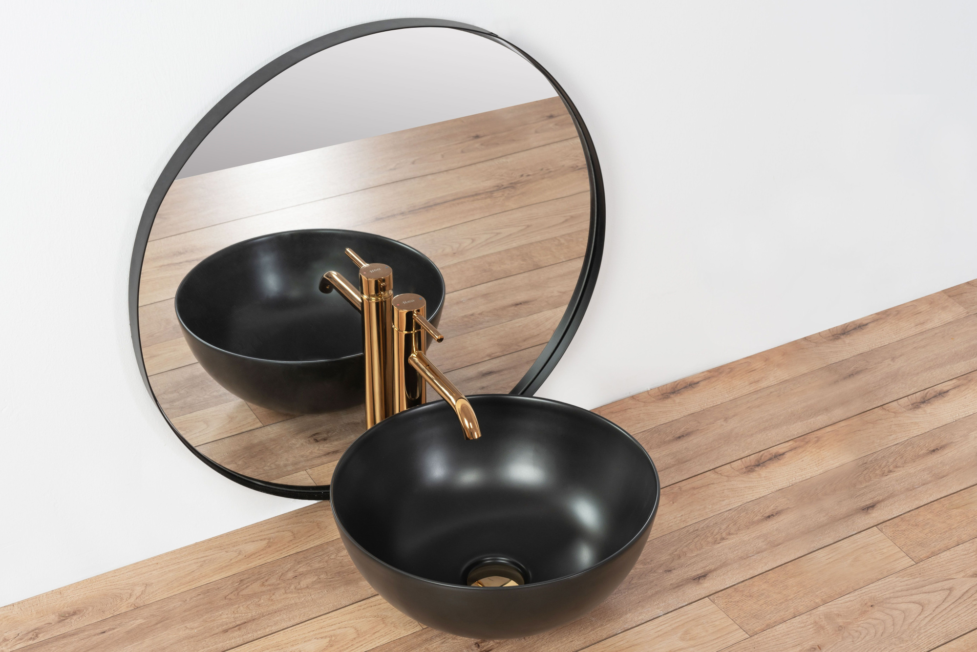 Умывальник Rea Stella Black Mat 36x36, REA-U1890