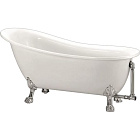 Отдельностоящая акриловая классическая ванна Belbagno 155x76, BB06-1550