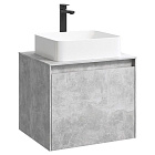 Корпус тумбы с умывальником Aqwella 5 Stars Mobi 60, цвет бетон светлый