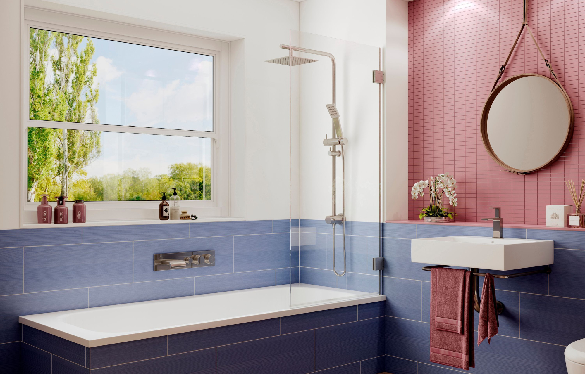 Душевая шторка с распашной наружу дверью Ambassador, 70x140, 16041101