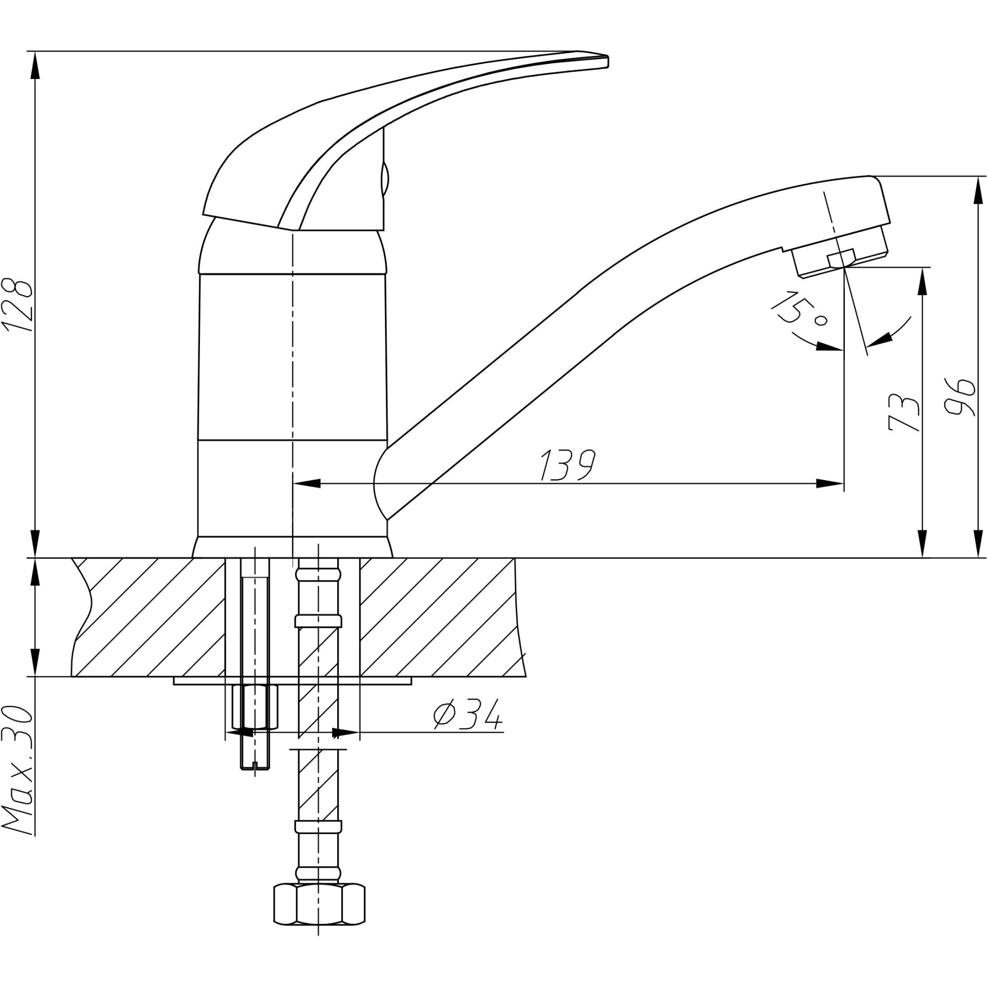 Смеситель для раковины Haiba HB4501-2