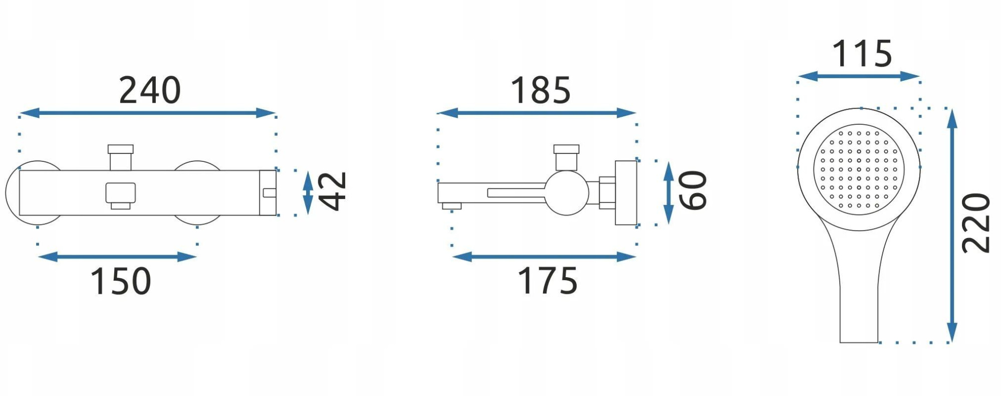Смеситель для ванны Rea Polo White/Chrome, REA-B9943