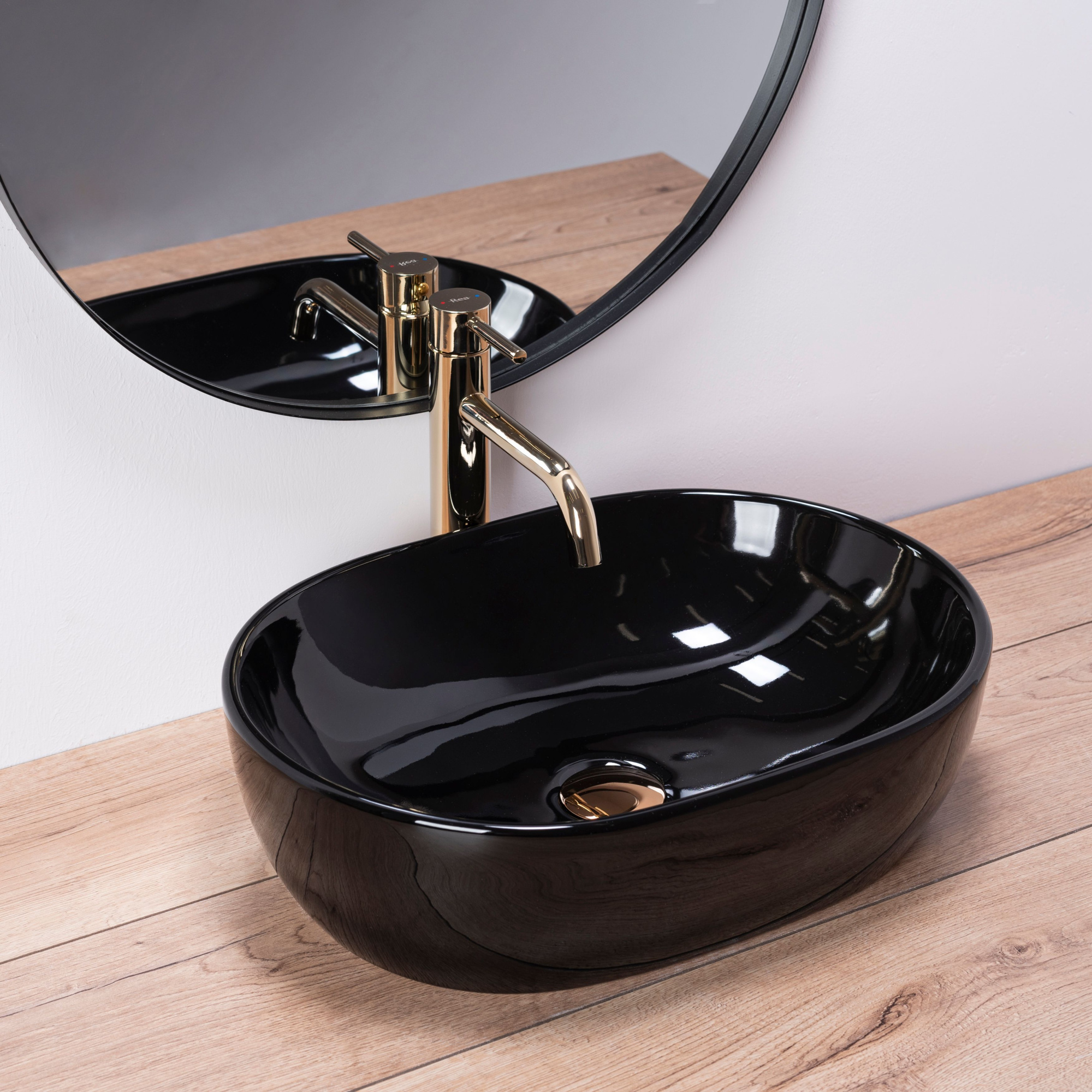 Умывальник Rea Amelia Black 48x34.5, REA-U7411