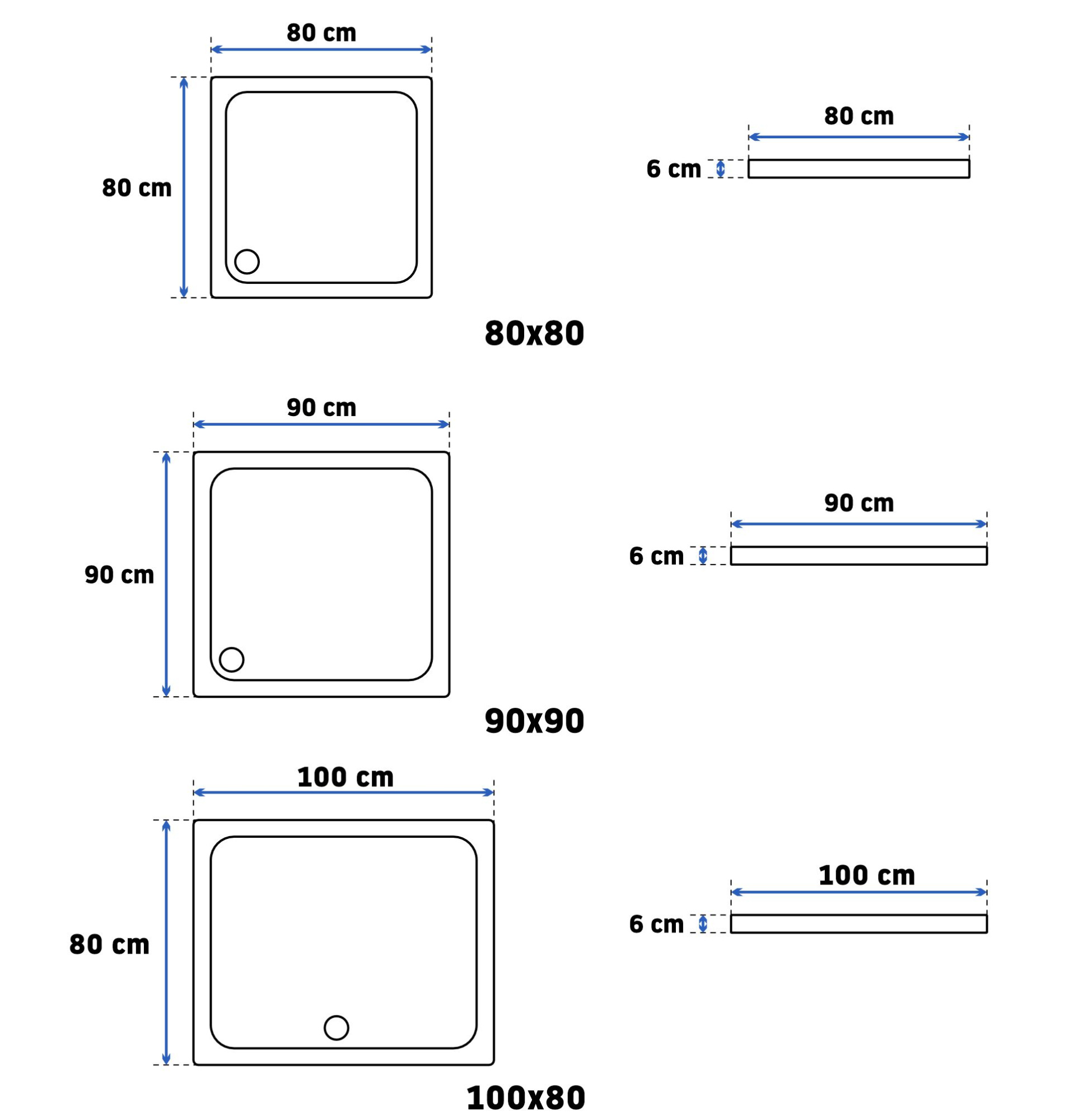 Поддон Rea Savoy Black