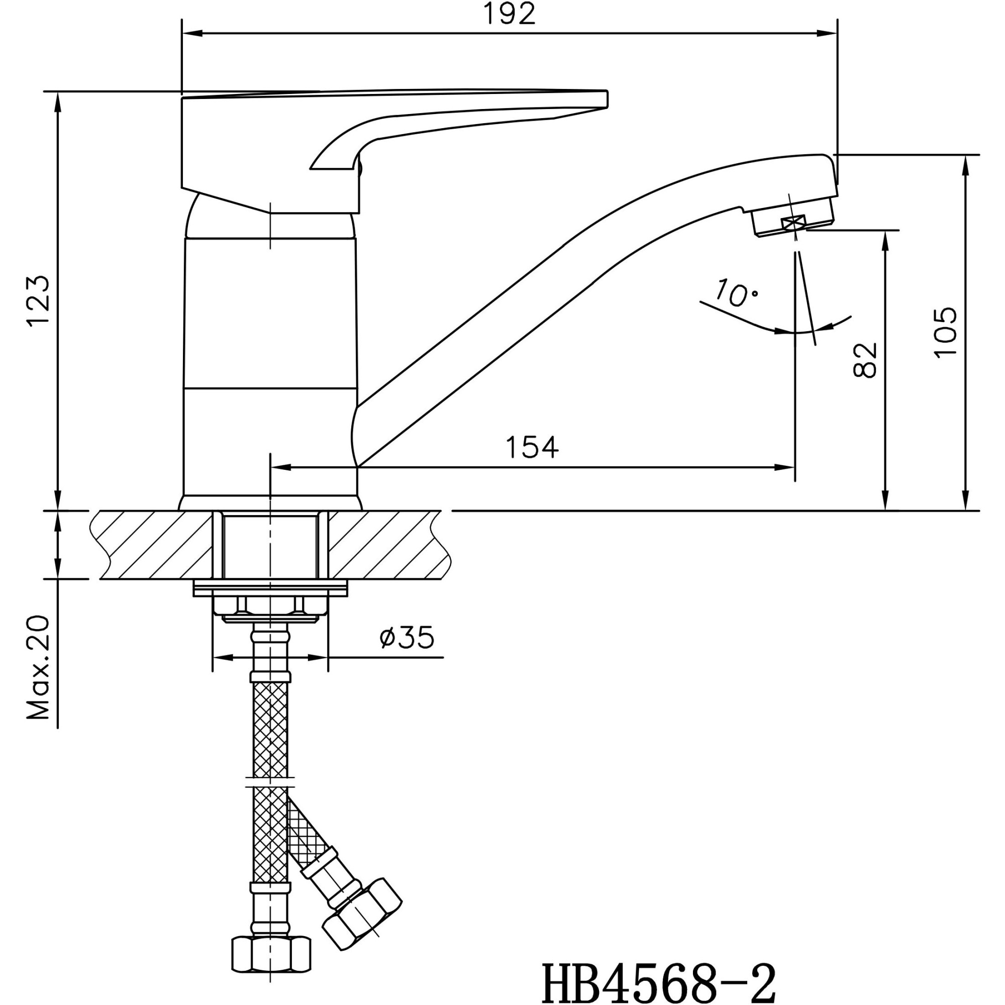 Смеситель для раковины Haiba HB4566-2