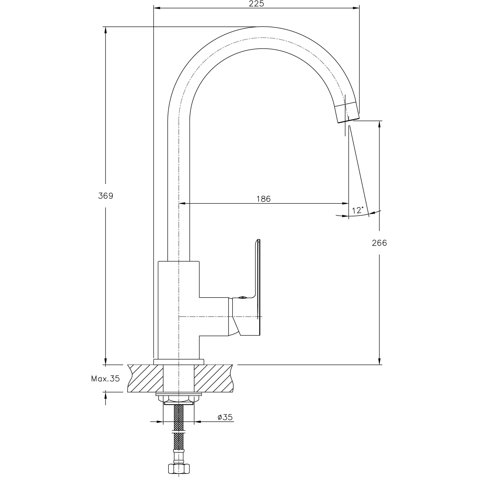 Смеситель для кухни Haiba HB71505
