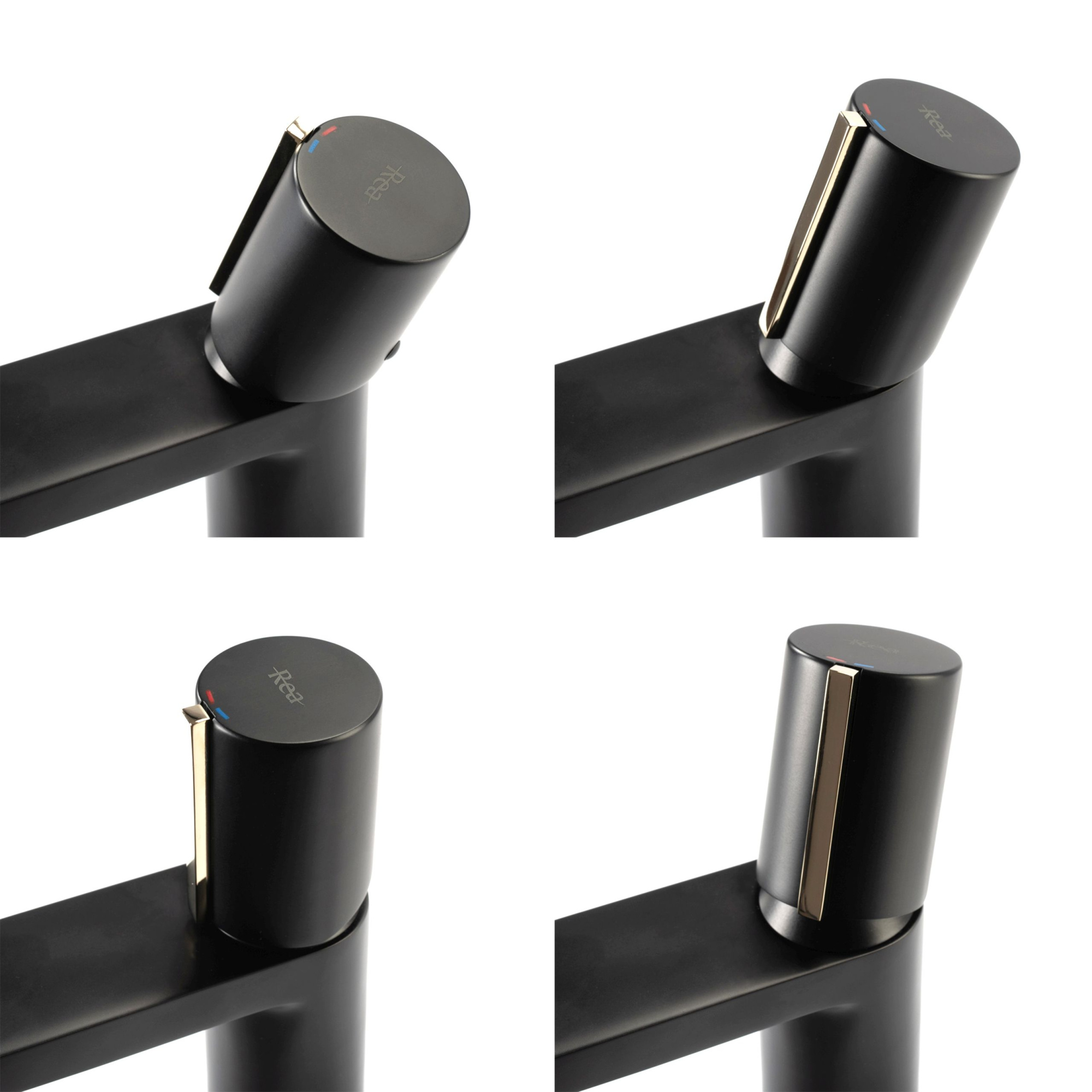 Смеситель для умывальника Rea Icon Black/Gold, REA-B5680